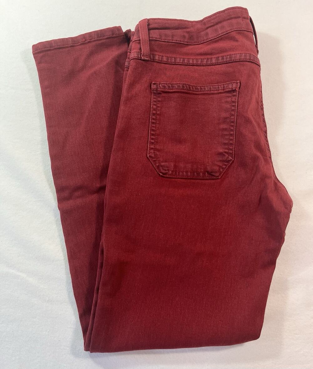 Just Black Denim Red Skinny Jeans, Size 29P (8P)